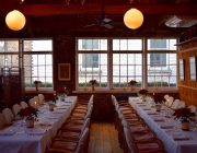 Le Café du Marché Grenier Private Dining Room Image Windows In Background