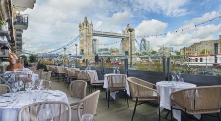 Le Pont de la Tour Restaurant Terrace Image With Tower Bridge In Background