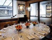 Heddon Street Kitchen   Private Dining Room Image Set Table With Wine.