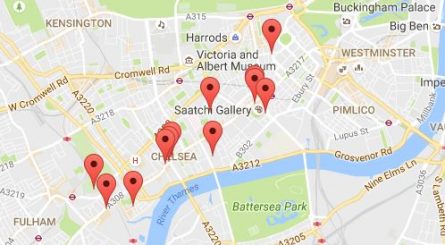 Private Dining Rooms Chelsea Map