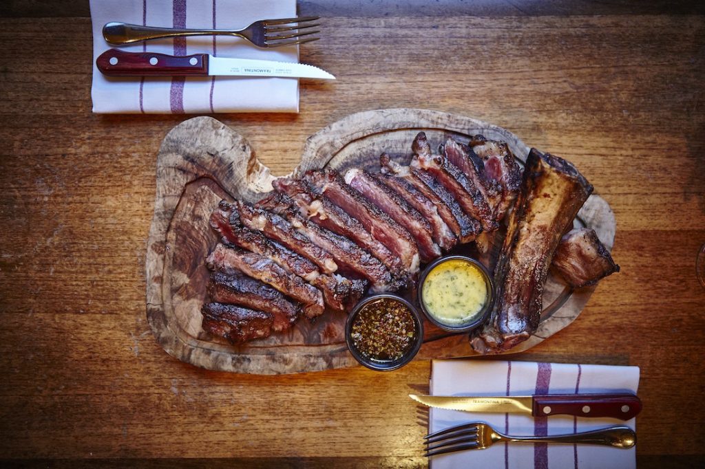 Rib Eye Steak at The Jones Family Project, private dining in Shoreditch