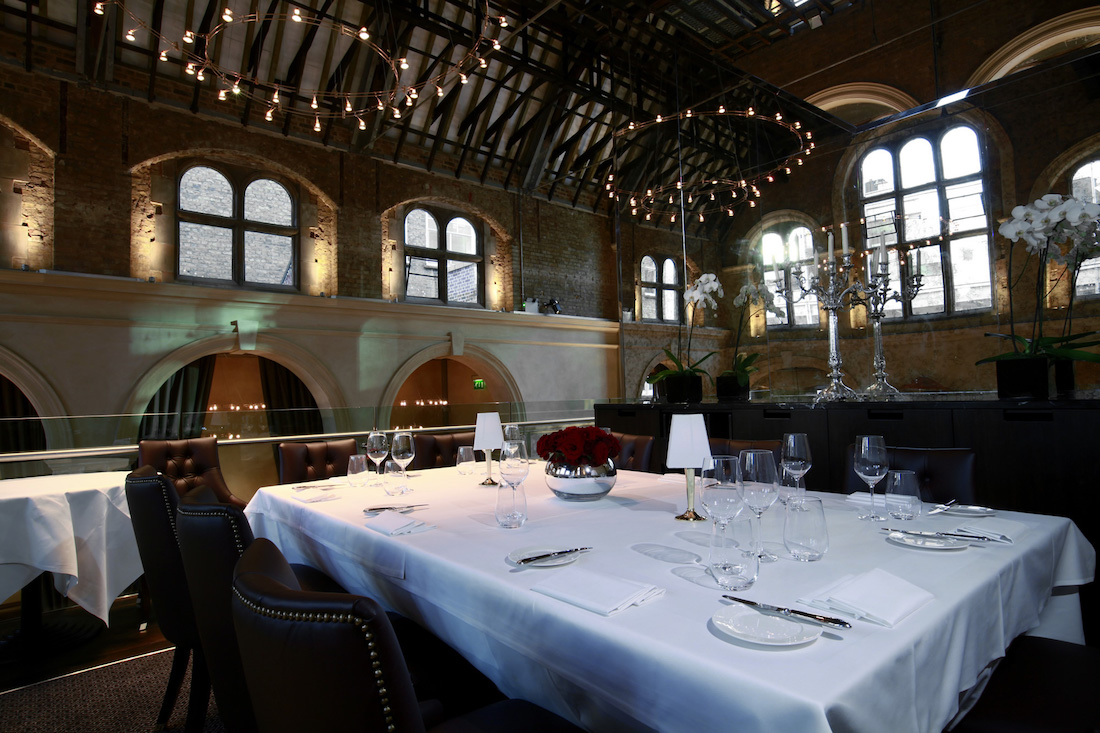 Interior of the Private Dining Rooms at Galvin La Chapelle - Spitalfields - London E1