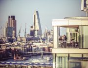 Sea Containers Events View Of City Of London With Millenium Bridge River Thames