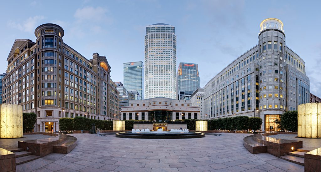 Cabot Square Canary Wharf   June 2008