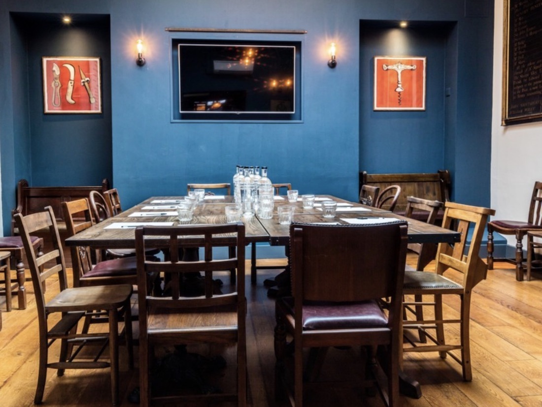 Private Dining Rooms at The Fox and Anchor Farringdon