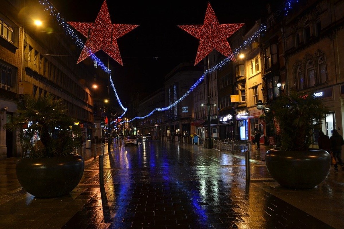 Cardiff at night