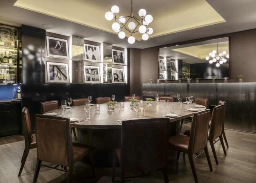 Private Dining Room At Sette At Bulgari Hotel London