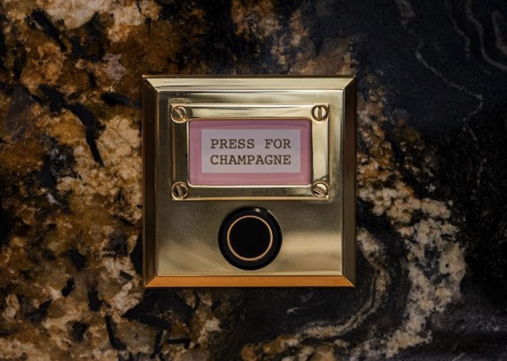 Press For Champagne Button At Bob Bob Ricard City